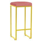 Kit 05 Banqueta Alta Lara Ferro Dourado Rose Gold