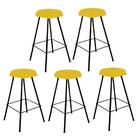 Kit 05 Banqueta Alta Lari Eiffel Suede Amarelo