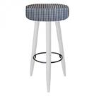 Kit 05 Banqueta Alta Lia Branco Xadrez