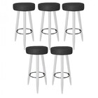 Kit 05 Banqueta Alta Lia Para Cozinha Bar Balcão Bistrô Pé Pa