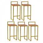 Kit 05 Banqueta Alta Lina Industrial Cozinha Bar Balcão Bistr