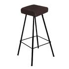 Kit 05 Banqueta Alta Lira Eiffel Preto Corino Marrom