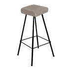 Kit 05 Banqueta Alta Lira Eiffel Preto Suede Bege