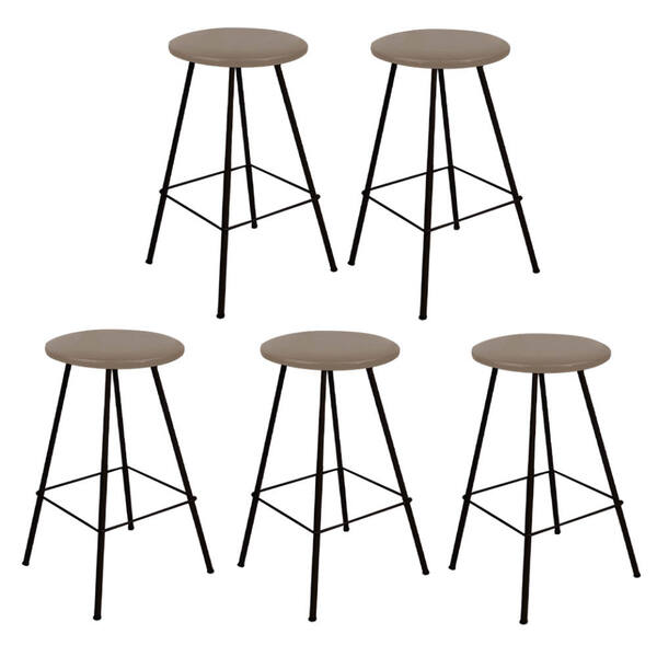 Kit 05 Banqueta Alta Loni Eiffel Industrial Cozinha Bar Balcã