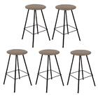 Kit 05 Banqueta Alta Loni Eiffel Preto Suede Bege