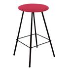 Kit 05 Banqueta Alta Loni Eiffel Preto Suede Vermelho