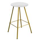 Kit 05 Banqueta Alta Loni Eiffel Suede Branco