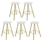 Kit 05 Banqueta Alta Loni Eiffel Suede Branco