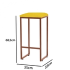 Kit 05 Banqueta Alta Lua Industrial Cozinha Bar Balcão Bistrô