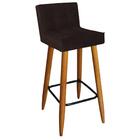 Kit 05 Banqueta Alta Lucy Castanho Corino Marrom