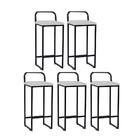 Kit 05 Banqueta Alta Luffi Com Encosto Cozinha Bar Balcão Bis