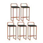 Kit 05 Banqueta Alta Luffi Com Encosto Cozinha Bar Balcão Bis