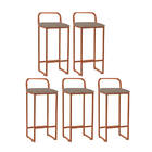 Kit 05 Banqueta Alta Luffi Com Encosto Cozinha Bar Balcão Bis