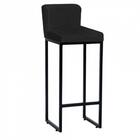 Kit 05 Banqueta Alta Preto Suede Preto