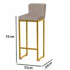 Kit 05 Banqueta Alta Suede Bege