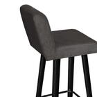 Kit 05 Banqueta Alta Suede Cinza