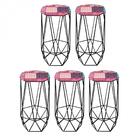 Kit 05 Banqueta Aramado Liz Preto Patchwork Romero Brito