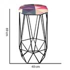 Kit 05 Banqueta Aramado Liz Preto Triângulo Colorido