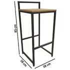 Kit 05 Banquetas 85x38cm Estilo Industrial Crome Li024 Kappes