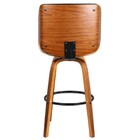 Kit 05 Banquetas Agra Giratória Com Base De Madeira E Apoio D