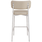 Kit 05 Banquetas Alta Bar Cozinha Sala De Jantar Aço Branco K