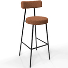 Kit 05 Banquetas Alta Bar Cozinha Sala De Jantar Em Aço Milão