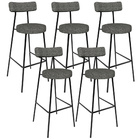 Kit 05 Banquetas Alta Bar Cozinha Sala De Jantar Estrutura Em