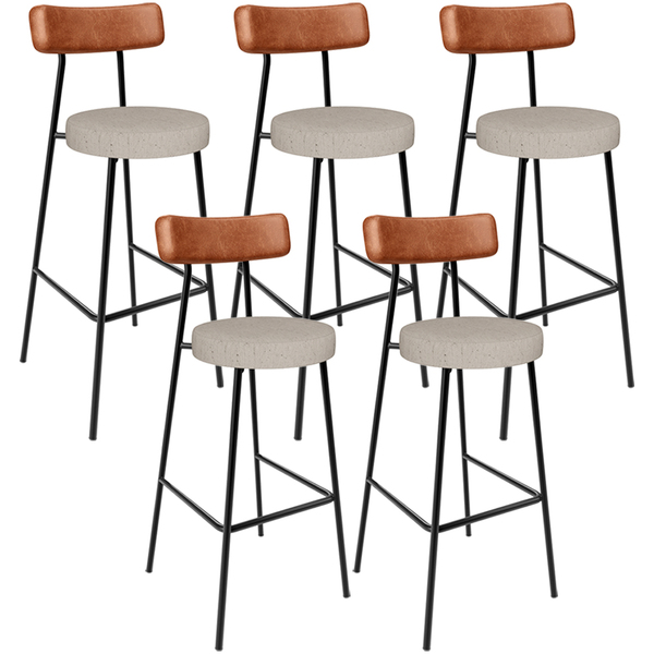 Kit 05 Banquetas Alta Bar Cozinha Sala De Jantar Milão L02 Co