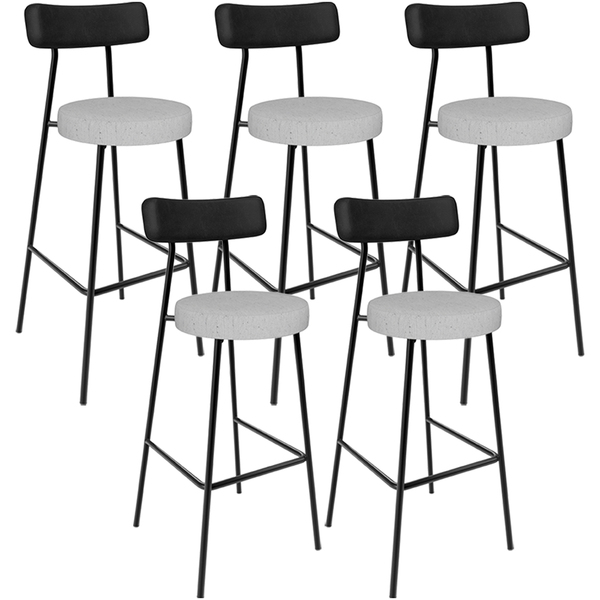 Kit 05 Banquetas Alta Bar Cozinha Sala De Jantar Milão L02 Co