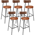 Kit 05 Banquetas Alta Bar Cozinha Sala De Jantar Milão L02 Co