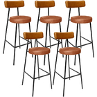 Kit 05 Banquetas Alta Bar Cozinha Sala De Jantar Milão L02 Co