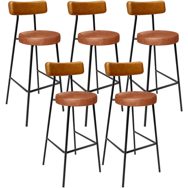 Kit 05 Banquetas Alta Bar Cozinha Sala De Jantar Milão L02 Co