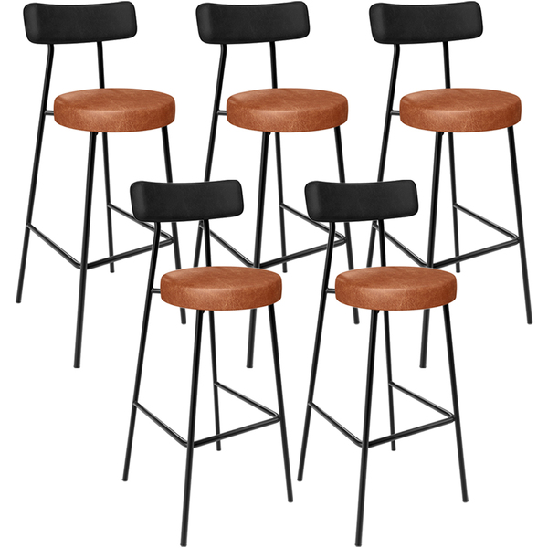 Kit 05 Banquetas Alta Bar Cozinha Sala De Jantar Milão L02 Co