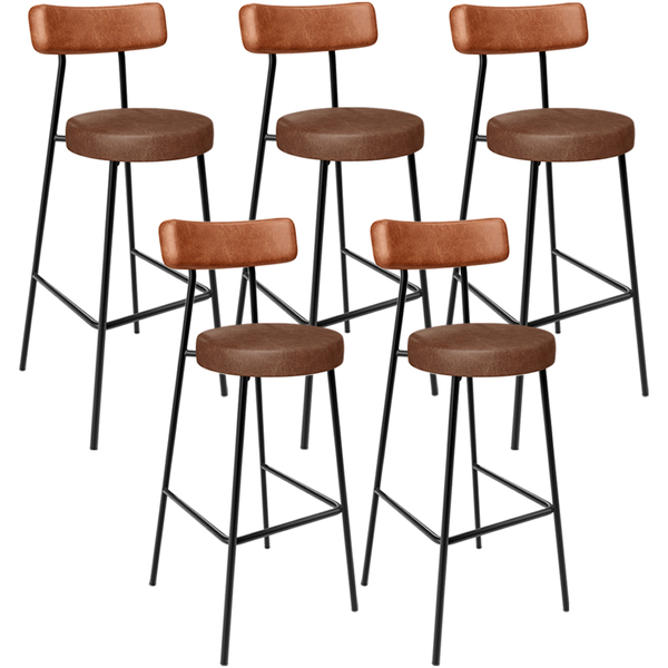 Kit 05 Banquetas Alta Bar Cozinha Sala De Jantar Milão L02 Co