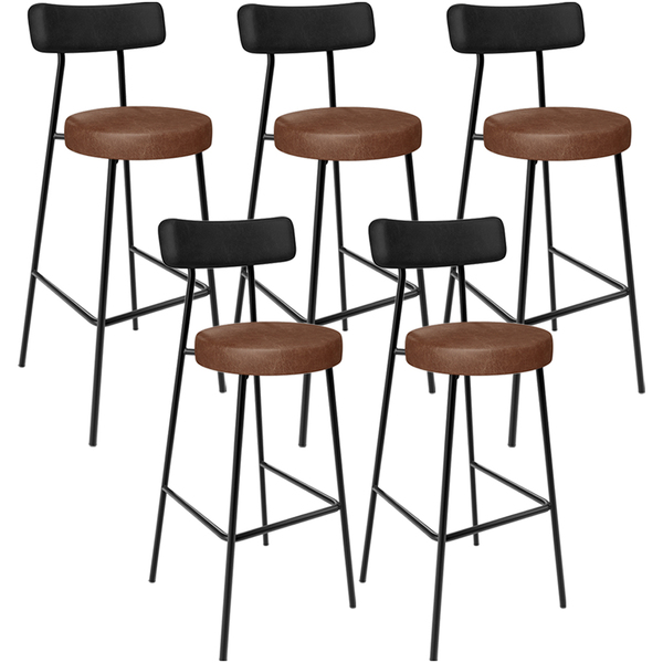 Kit 05 Banquetas Alta Bar Cozinha Sala De Jantar Milão L02 Co