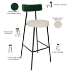 Kit 05 Banquetas Alta Bar Cozinha Sala De Jantar Milão L02 Fa