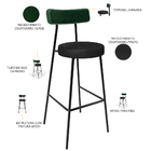 Kit 05 Banquetas Alta Bar Cozinha Sala De Jantar Milão L02 Fa