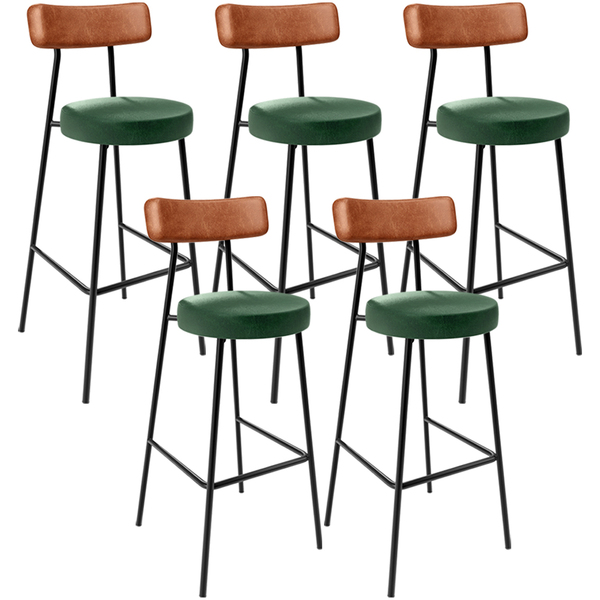 Kit 05 Banquetas Alta Bar Cozinha Sala Jantar Milão L02 Courí