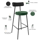 Kit 05 Banquetas Alta Bar Cozinha Sala Jantar Milão L02 Courí