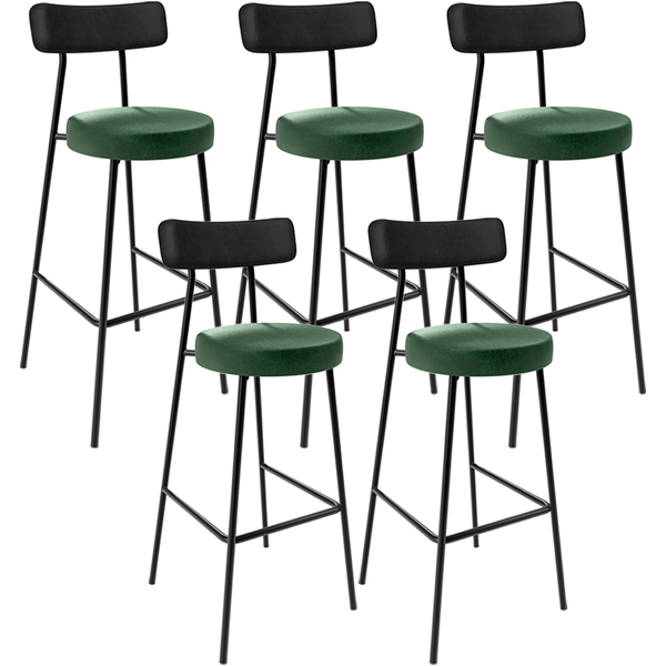 Kit 05 Banquetas Alta Bar Cozinha Sala Jantar Milão L02 Courí