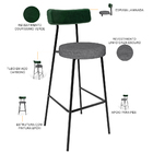 Kit 05 Banquetas Alta Bar Cozinha Sala Jantar Milão L02 Facto