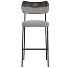 Kit 05 Banquetas Alta Bar Cozinha Sala Jantar Preto Elira L02