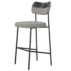 Kit 05 Banquetas Alta Bar Cozinha Sala Jantar Preto Elira L02