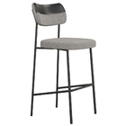 Kit 05 Banquetas Alta Bar Cozinha Sala Jantar Preto Elira L02