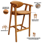 Kit 05 Banquetas Alta Cozinha Bancada Bar Sala De Jantar Fixa