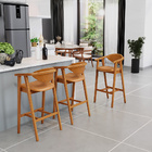 Kit 05 Banquetas Alta Cozinha Bancada Bar Sala De Jantar Fixa