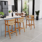 Kit 05 Banquetas Alta Cozinha Bancada Bar Sala De Jantar Fixa