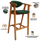 Kit 05 Banquetas Alta Cozinha Bancada Bar Sala De Jantar Fixa