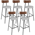 Kit 05 Banquetas Alta Cozinha Bar Sala Jantar Milão L02 Courí