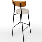 Kit 05 Banquetas Alta Cozinha Sala Jantar Aço Milão L02 Courí